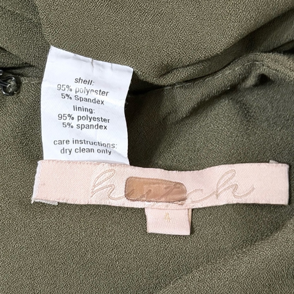 Hutch Olive Green Long Sleeve Cami Dress Size 4 - Picture 8 of 9